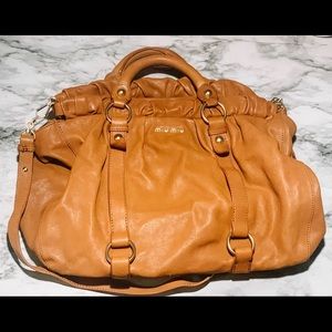 Miu Miu Large Leather Satchel - 100% Authentic